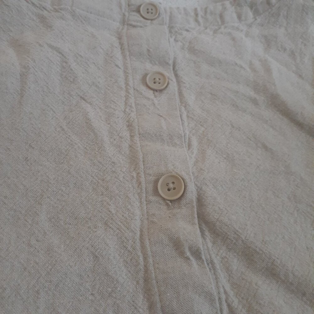 A New Day Women's Size XL Sand Beige Linen Blend Sleeveless Cropped Top - Picture 7 of 9